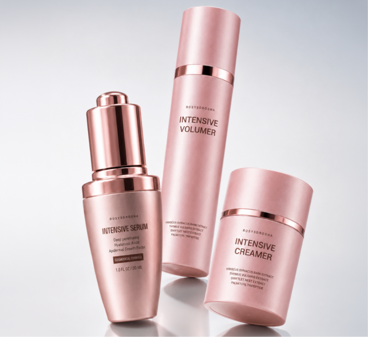 NOVELLE skincare formulas in rose packaging