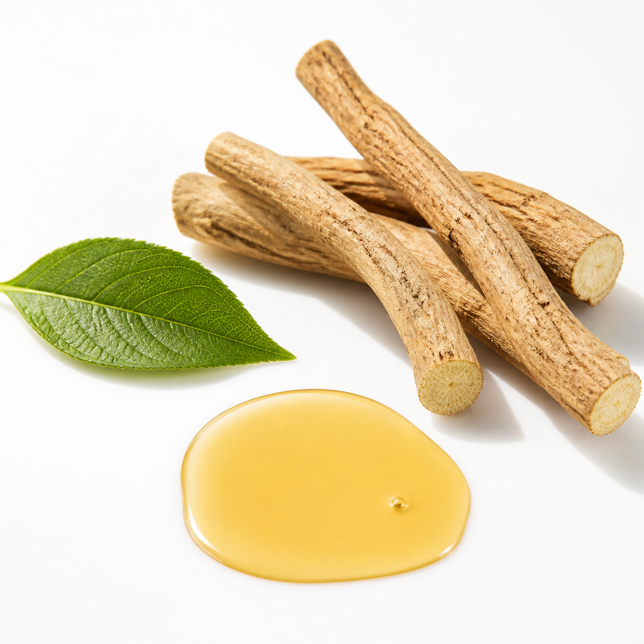 Licorice roots and translucent botanical extract
