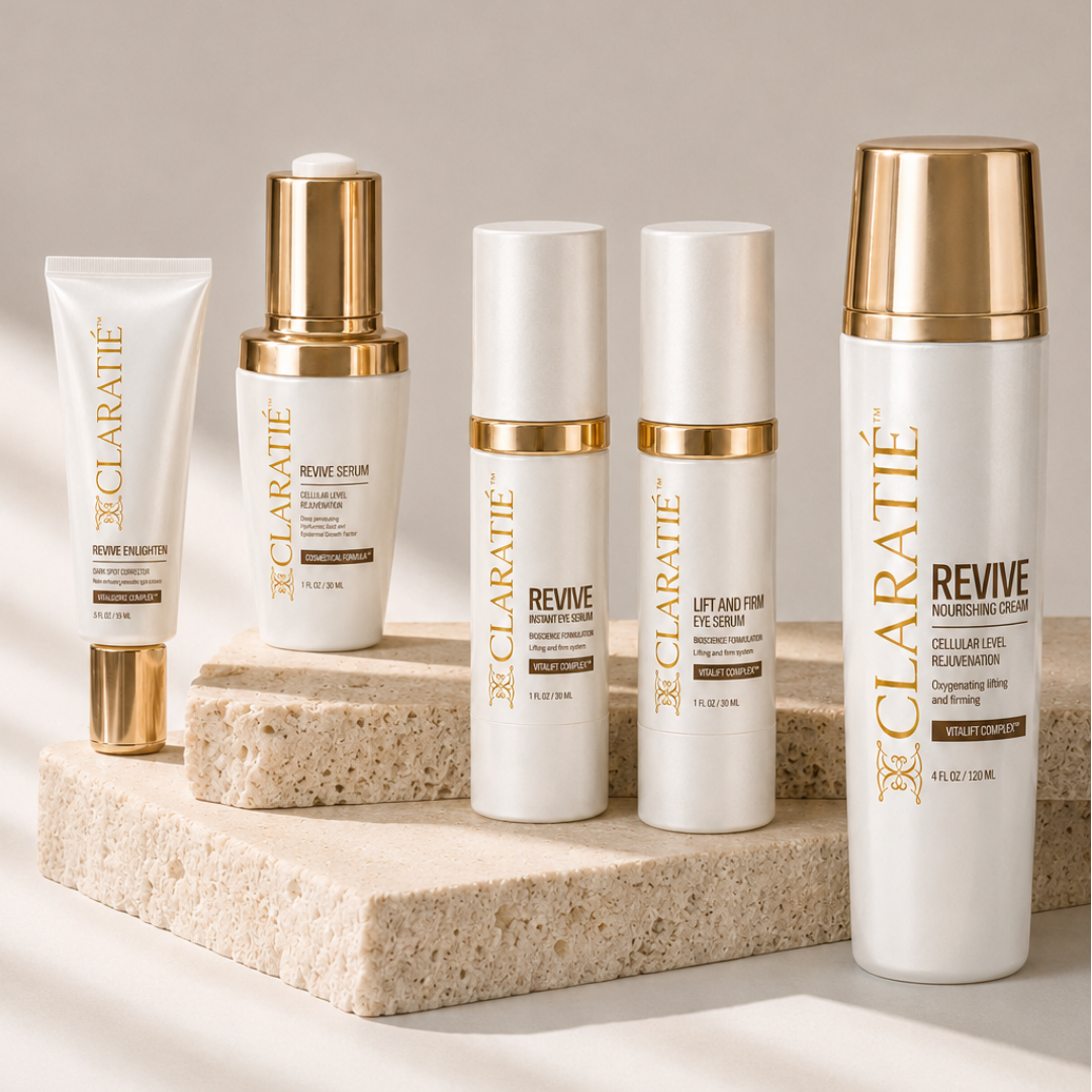 NOVELLE Revive Collection arranged on stone blocks