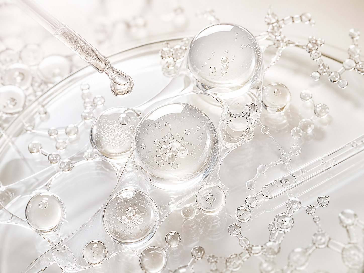 Transparent hydrogel spheres, serum membranes, and precision laboratory pipettes